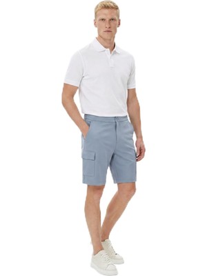 Şanal Nautica Erkek Mavi Regular Fit Kargo ŞORT-K65068T.4AX Xxl