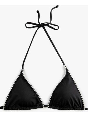 Şanal Kroşe Detaylı Üçgen Bikini Üst