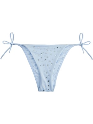 Şanal Yanları Bağlamalı Ipli Taşlı Bikini Altı