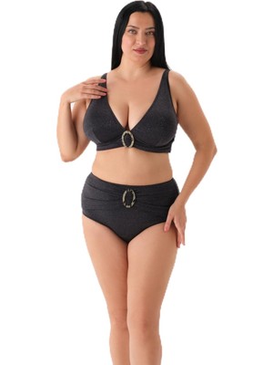Şanal Eros Kadın Geniş Üçgen Bikini Takımı, Siyah, 46 Beden