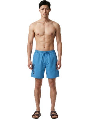 Şanal Unıted4 Regular Fit Erkek Mavi Deniz Şortu