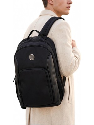 Şanal U.s Polo Assn 25063 Unisex Okul Sırt Çantası Öğrenci Günlük Seyahat Tatil Spor Yürüyüş Seyahat Gezi Kamp Günlük Siyah