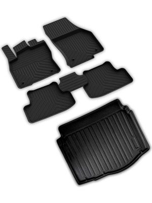 Şanal Ferrous Autoaccessories Volkswagen Taigo ile Uyumlu 4d Paspas ve Alt 3D Bagaj Havuzu 2021 ve Üstü