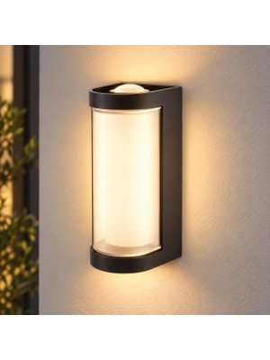 Şanal Lara 9W LED Dış Mekan Duvar Apliği – 3200K Gün Işığı, 830 Lümen, IP44, 220V, Bahçe Balkon ve Cephe Aydınlatma