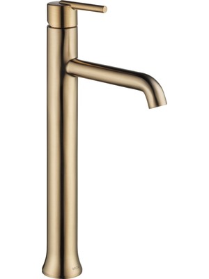 Şanal Delta Faucet Trinsic Gemi Lavabo Bataryası, Tek Delikli Banyo Bataryası, Altın Banyo Bataryası, Tek Kolu, Elmas Mühür Teknolojisi, Şampanya Bronz 759-CZ-DST