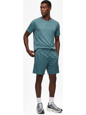 Şanal Beli Bağcıklı Cepli Bermuda Spor Şort
