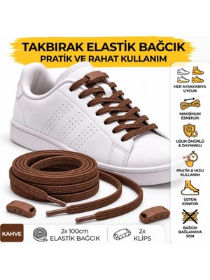 İpekbazaar Takbırak Lastikli Ayakkabı Bağcığı Bağlanmayan Akıllı Pratik Bağcık, Bot, Çocuk, Spor.. Için Uygun