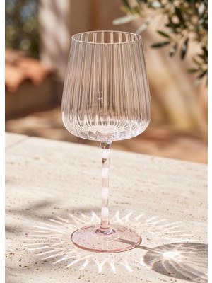 [marka] Şarap Kadehi Pembe Beyaz 600 ml