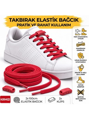 İpekbazaar Takbırak Lastikli Ayakkabı Bağcığı Bağlanmayan Akıllı Pratik Bağcık, Bot, Çocuk, Spor.. Için Uygun