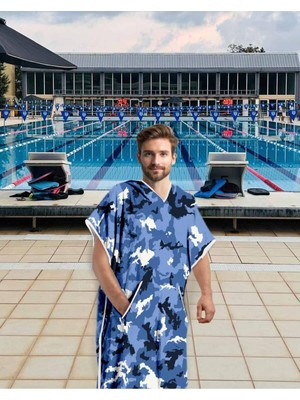 Myg Plus Sporsuit Unisex Yüzücü Havuz Kapüşonlu Panço Havlu, S, Lumın, Çok Renkli, Üniseks-Yetişkin