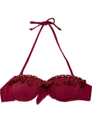 Myg Plus Püskül Detaylı Balconette Bikini Üstü