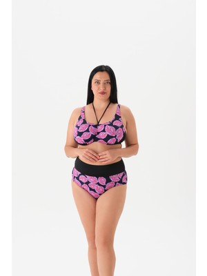 Myg Plus Eros Kadın 4101BK Balenli Toparlayıcı Bikini Tk. Siyah 58
