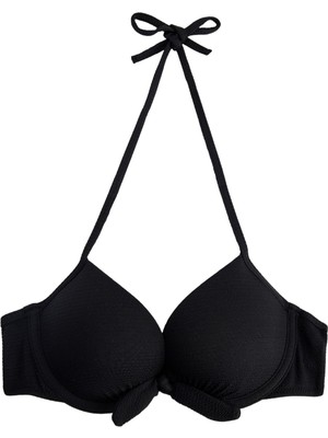 Myg Plus Kalp Yaka Dokulu Fiyonklu Push-Up Bikini Üstü
