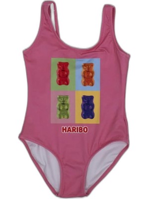 Myg Plus Haribo Kız Çocuk Mayo - HRBSWM240 Pembe