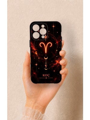 Vip Case iPhone 14 Pro Max Uyumlu Koç Burcu Temalı Desenli Silikon Kılıf