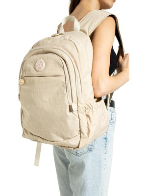Myg Plus Byhakan 2003 Unisex Okul Sırt Çantası Öğrenci Günlük Seyahat Tatil Spor Yürüyüş Seyahat Gezi Kamp Günlük Krem