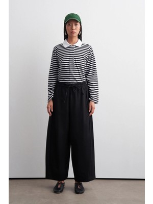 Kadriye Baştürk Barrel Gabardin Pantolon Siyah