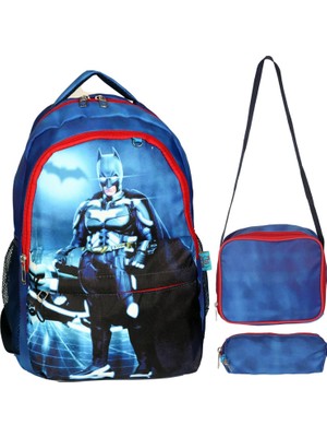 Myg Plus Tahticmer Ilkokul Okul Ortaokul Sırt Çantası Kız Erkek Unisex Beslenme Çantalı Kalemlikli Ortopedik 3lü Set Süper Kahraman Okul Çanta Lacivert