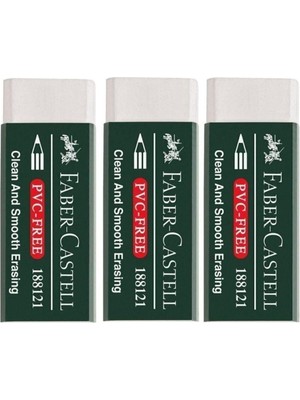 Myg Plus Faber Castell Pvc Free No:20 Büyük Boy Beyaz Silgi 3 Lü