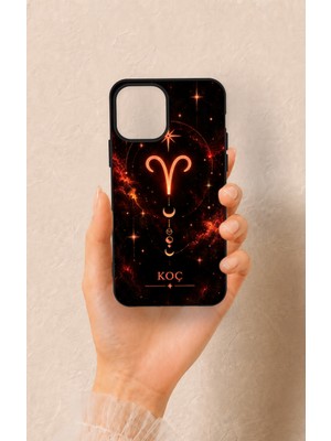 Vip Case iPhone 12-12PRO Uyumlu Koç Burcu Temalı Desenli Silikon Kılıf