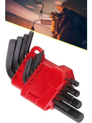 Myg Plus Eltos Edoni 10 Parça Çift Taraflı Torx Alyan Allen 10 Parça Çelik Anahtar Takımı 1410
