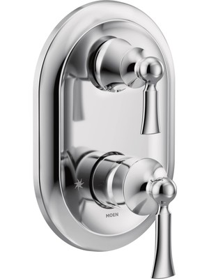 Myg Plus Moen UT5500 Wynford M-Core 3 Serisi 2 Kulplu Duş Trimi, Entegre Transfer, Valf Gerekli, Krom