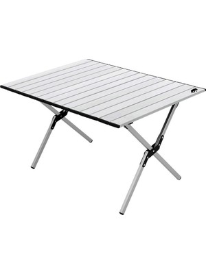 Kamp Ayısı® Large Alüminyum Katlanabilir Kamp ve Piknik Masası, Çantalı, Gri