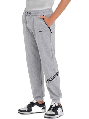 Odea Slazenger Lıke In Unisex Çocuk Fermuar Cepli Taş Gri Eşofman Altı