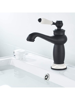 Fause Rustik Lavabo Bataryası Vintage KLB100 (Mat Siyah)