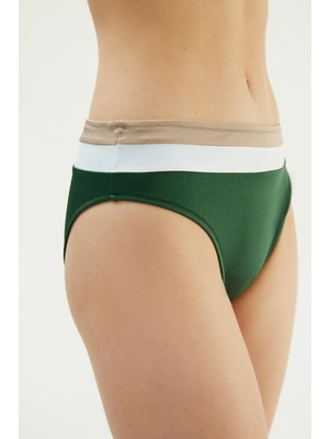 Odea Eros Kadın 2652ESMM Toparlayıcı Yüksek Bel Bikini Alt Yesil - Ten 40