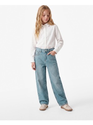 Odea Pamuklu Cepli Loose Fit Geniş Paça Denim Pantolon