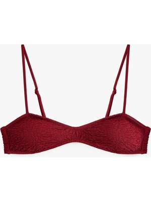 Odea Dokulu Straplez Bikini Üstü