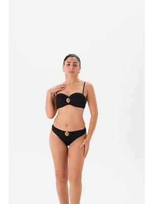 Odea Eros Kadın 4157BK Straplez Bikini Tk. Siyah 42