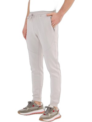 Odea Slazenger Venom Erkek Fermuar Cepli Dar Paça Taş Gri Eşofman Altı