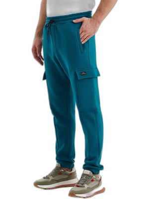 Odea Slazenger Valora In Erkek Cepli Dar Paça Petrol Eşofman Altı