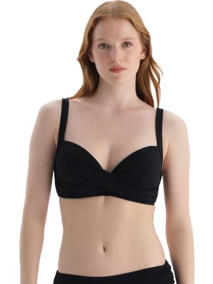 Odea Dagi Kadın Kaplı Bikini Üstü Siyah 38