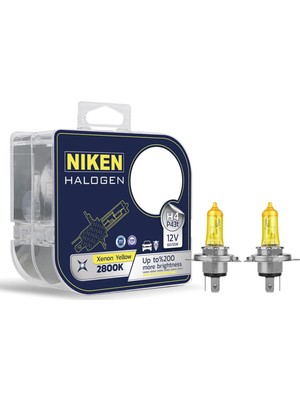 Odea Niken 12V H4 60/55W Sarı Işık Ampul 2800K, 2 Adet