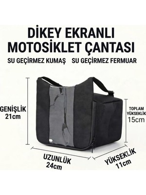 Odea Arpag Import Motosiklet Gidon Çantası Telefon Tutucu Su Geçirmez Navigasyon Kılıfı Büyük Boy