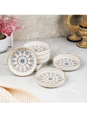 Odea Aybaba Store Porselen Derin Ela Çay Tabağı Su Damlası 6 Adet 85566566559956566