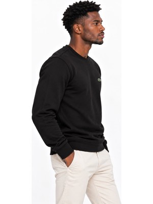 Lacoste  Bisiklet Yaka Siyah Regular Fit Erkek Sweatshırt
