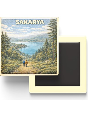 Odea Buzdolap Magneti - Türkiye - Sakarya - Retro Tema - 9x9 cm