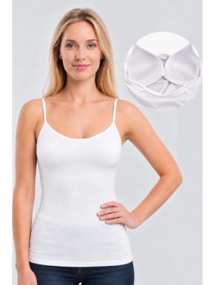 Pierre Cardin Kadın 1211 Ince Ayarlanabilir Askılı Pamuklu Kaplı Basic Atlet