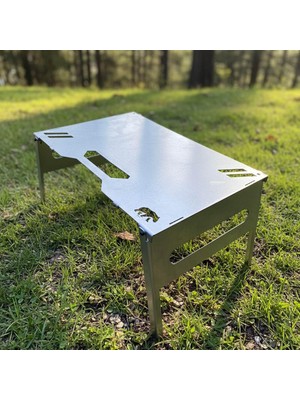 Odea Kamp Ayısı® Unibase™ Modüler Katlanır Kamp Masası, 2mm Galvaniz Çelik, Çantalı