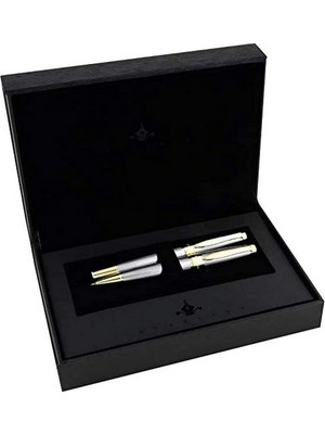 Odea Steelpen 7284 Santana Krom Gold Dolma Kalem+Tükenmez Kalem