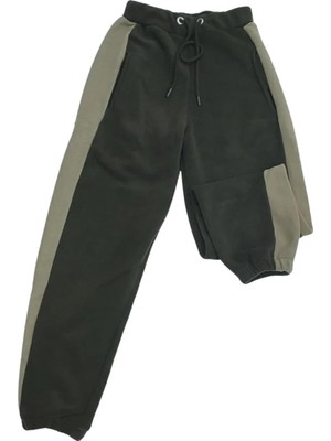 Odea Unisex Polar Paçası Lastikli Veya Dar Eşofman Altı (Asker Yeşili, Xs)