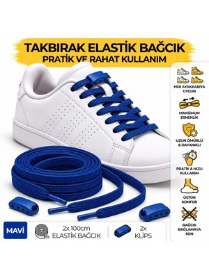 İpekbazaar Takbırak Lastikli Ayakkabı Bağcığı Bağlanmayan Akıllı Pratik Bağcık, Bot, Çocuk, Spor.. Için Uygun