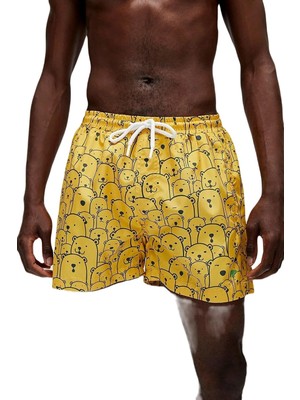 Rafta Bad Bear Erkek Hardal Şort Whacabear Swımshort
