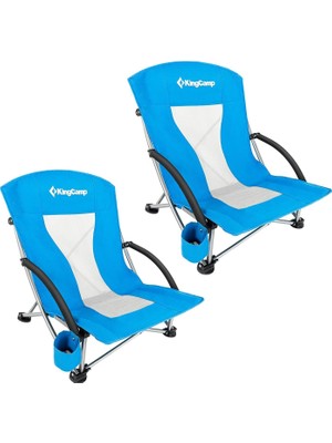 Kingcamp Lilac Beach Chair Plaj ve Dinlenme Sandalyesi 2'li Set Blue
