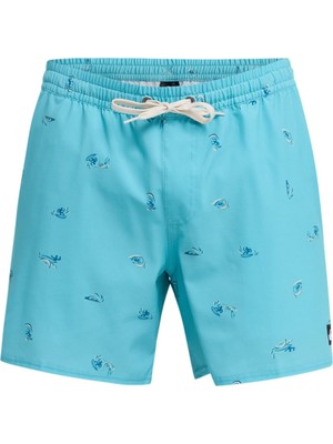 Rafta Quiksilver Stretch Printed Şort Mayo, Xl, 108383, Mavi, Erkek
