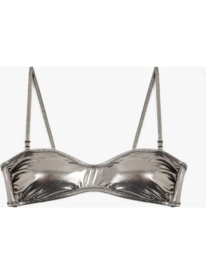 Rafta Çıkarılabilir Askılı Bandeau Straplez Bikini Üstü